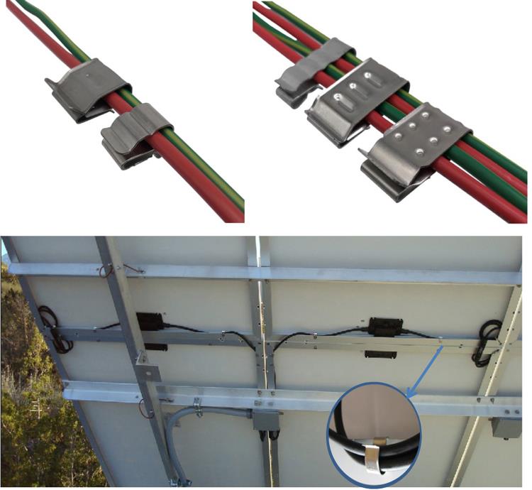 Solar Tel Clips.jpg dasturini qo'llash Application of Solar Wire Clips.jpg